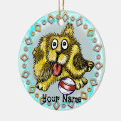 Décoration En Céramique Chien temps de jeu (Gauche)