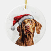 Décoration En Céramique Chien Vizsla Noël Personnalisé (Devant)