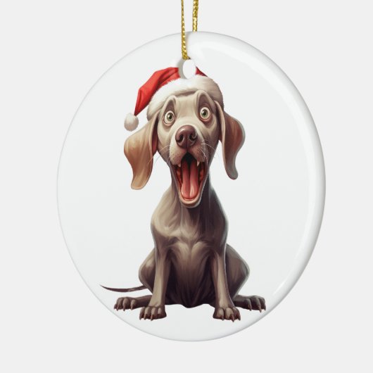 Décoration En Céramique Chien Weimaraner de plaisir personnalisé (Gauche)