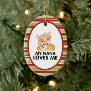 Décoration En Céramique Chiens Corgi mignons - Ma Nana M'Aime