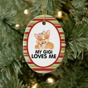 Décoration En Céramique Chiens Corgi mignons - Mon Gigi m'aime