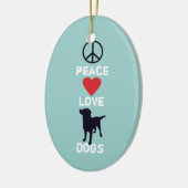 Décoration En Céramique Chiens d'amour de paix (Gauche)