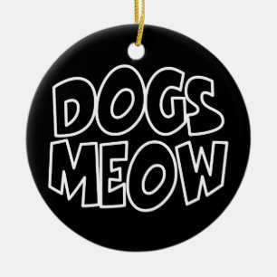 Décoration En Céramique Chiens Meow