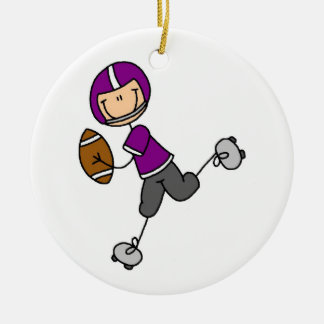 Décoration En Céramique Chiffre pourpre de bâton du football