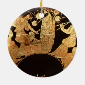 Décoration En Céramique Chiffre rouge kylix de grenier dépeignant Dionysus (Dos)