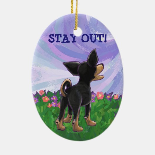 Décoration En Céramique Chihuahua Cadeaux et accessoires (Dos)