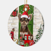 Décoration En Céramique Chihuahua Chien Noël (Gauche)