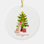 Décoration En Céramique Chihuahua Chien Noël personnalisé (Devant)