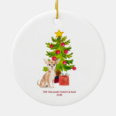 Décoration En Céramique Chihuahua Chien Noël personnalisé (Dos)