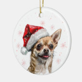Décoration En Céramique Chihuahua Dog Christmas Personalized (Gauche)