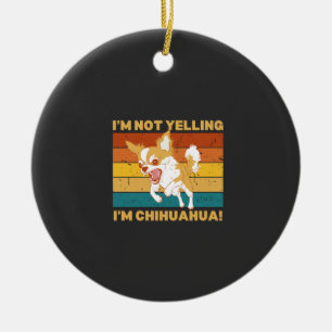 Décoration En Céramique Chihuahua, je ne crie pas.