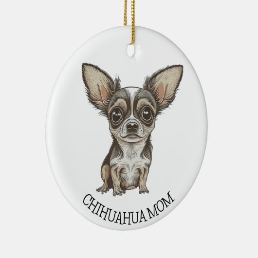 Décoration En Céramique Chihuahua Maman | Chien mignon (Droite)