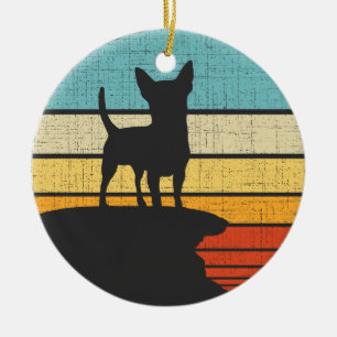 Décoration En Céramique Chihuahua Retro Vintage 60s les années 70 Chien Ch