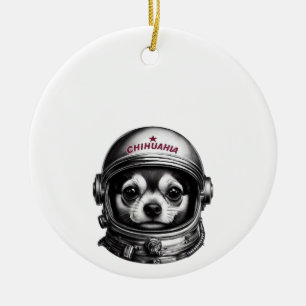 Décoration En Céramique Chihuahua, voyageur Rétro du Chien Spatial Soviéti