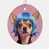 Décoration En Céramique Chihuahua wig (Gauche)
