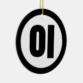 Décoration En Céramique Chine coréenne Numéro 2 Deux 이 (Droite)