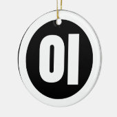 Décoration En Céramique Chine coréenne Numéro 2 Deux 이 (Gauche)