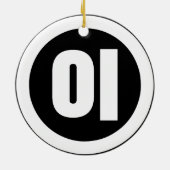 Décoration En Céramique Chine coréenne Numéro 2 Deux 이 (Dos)