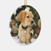 Décoration En Céramique Chiot à neige (Droite)