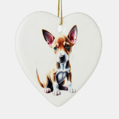 Décoration En Céramique Chiot Basenji personnalisé (Droite)