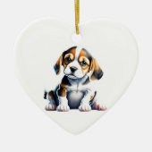 Décoration En Céramique Chiot Beagle personnalisé (Devant)