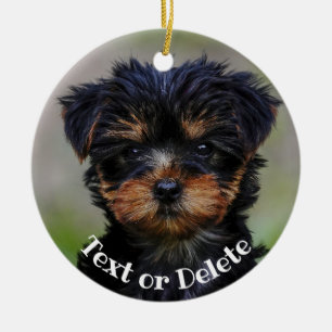 Décoration En Céramique Chiot de Cute Yorkie personnalisé