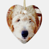 Décoration En Céramique Chiot de Goldendoodle (Droite)