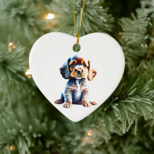 Décoration En Céramique Chiots Cocker Spaniel Personnalisés