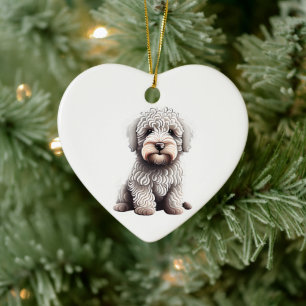 Décoration En Céramique Chiots Komondor Personnalisés