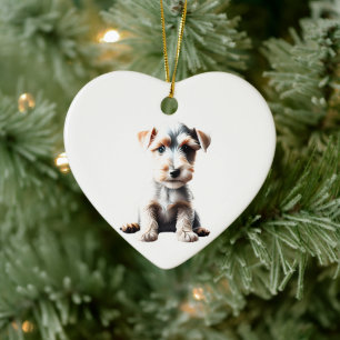 Décoration En Céramique Chiots Terrier Fox à fil personnalisé