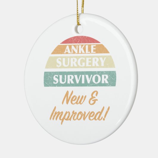 Décoration En Céramique Chirurgie Ankle Survivor Humour (Gauche)