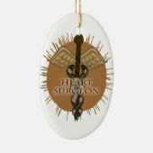 Décoration En Céramique Chirurgien cardiaque Caduceus (Droite)