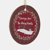 Décoration En Céramique Chisholm Weathered Original Scottish Tartan (Droite)