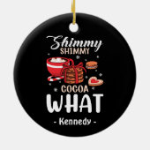 Décoration En Céramique Chocolat chaud amusant et biscuit hiver (Dos)