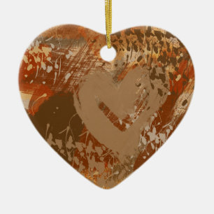Décoration En Céramique Chocolat Coeur Abstrait Motif en céramique Ornemen