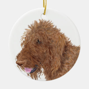 Décoration En Céramique Chocolat Labradoodle