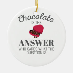 Décoration En Céramique Chocolat Lover Citation Cadeau Chocolat Est La Rép