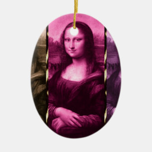 Décoration En Céramique Chocolat rose violet Poster de animal Mona Lisa