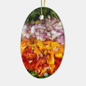 Décoration En Céramique Chopped Peppers, Cilantro, Onions   (Gauche)