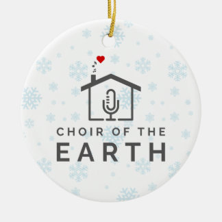 Décoration En Céramique Chorale du logo de la Terre - Noël d'hiver -