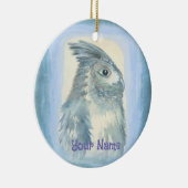Décoration En Céramique Chouette aquarelle (Droite)