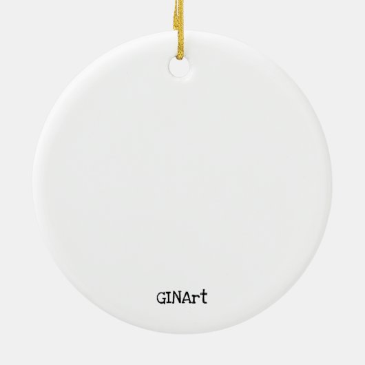 Décoration En Céramique Chouette blanche mignonne (Dos)