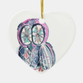 Décoration En Céramique Chouette d'hiver magique (Devant)