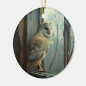 Décoration En Céramique Chouette Rustique Dans L'Art Fenêtre (Gauche)