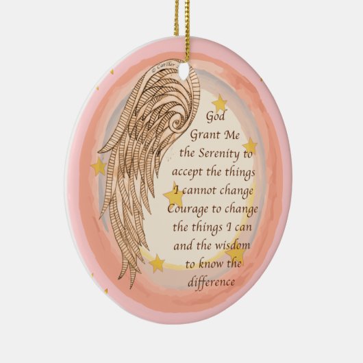 Décoration En Céramique Christian Angel Prière pour la sérénité (Droite)