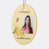 Décoration En Céramique Christian Memorial Hummingbird Yellow Roses (Gauche)