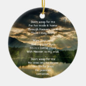 Décoration En Céramique Christian Memorial Keepsake Beautiful Lake Beach (Devant)