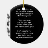 Décoration En Céramique Christian Memorial Keepsake Feather Tribal Boho  (Dos)