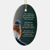 Décoration En Céramique Christian Memorial Photo Bluebird Garden Bird (Droite)