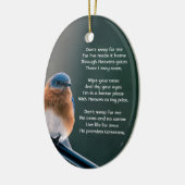 Décoration En Céramique Christian Memorial Photo Bluebird Garden Bird (Gauche)